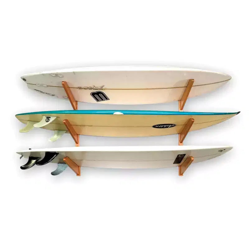 Surfboard Storage Wood Rack | Holds 3 Surfboards