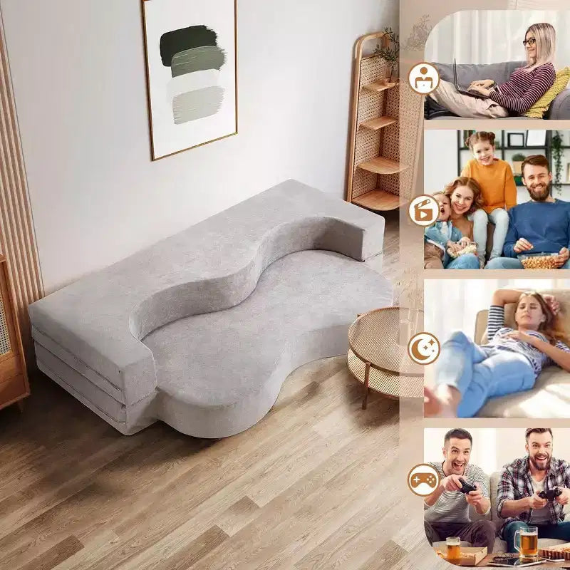 Folding Sofa Bed, Floor Sofa Couch, Convertible Sofa Bed With high density foam