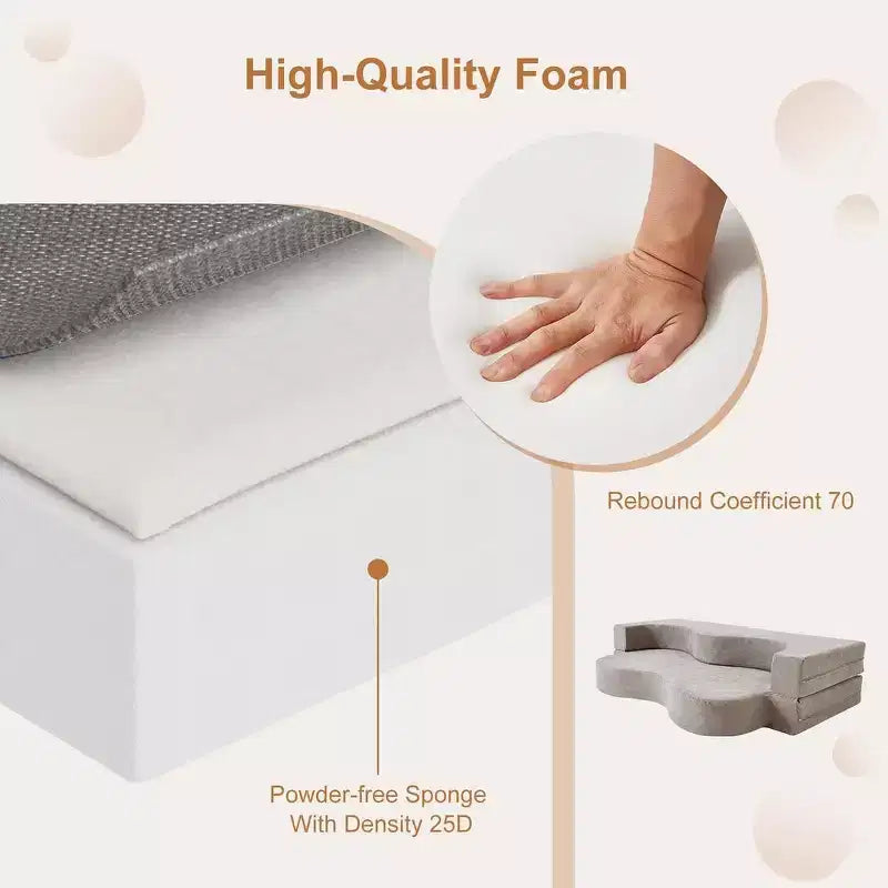 Folding Sofa Bed, Floor Sofa Couch, Convertible Sofa Bed With high density foam