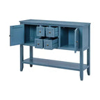 Vintage Console Table with Four Small Drawers and Bottom Shelf for Living Rooms, Entrances and Kitchens