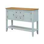 Vintage Console Table with Four Small Drawers and Bottom Shelf for Living Rooms, Entrances and Kitchens