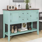 Vintage Console Table with Four Small Drawers and Bottom Shelf for Living Rooms, Entrances and Kitchens