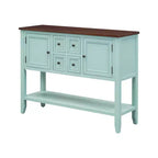 Vintage Console Table with Four Small Drawers and Bottom Shelf for Living Rooms, Entrances and Kitchens
