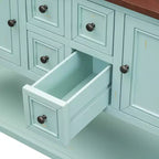 Vintage Console Table with Four Small Drawers and Bottom Shelf for Living Rooms, Entrances and Kitchens