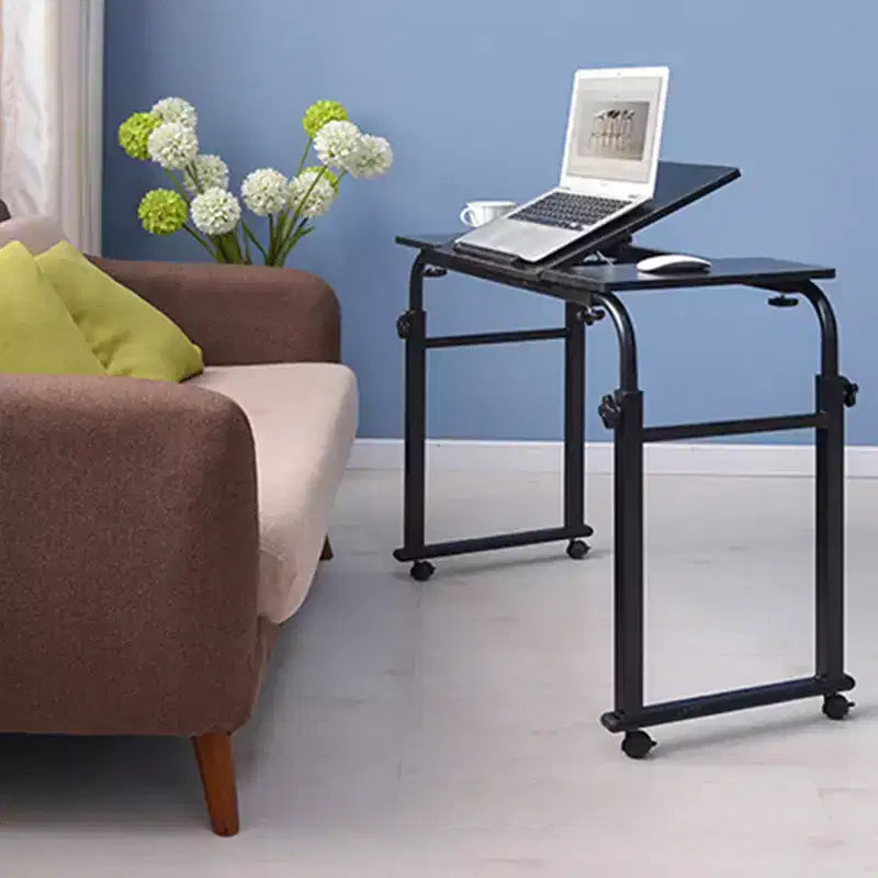 Overbed Table with Wheels, 47.24 in Laptop Desk Cart, Table Over The Bed Table Adjustable Height and Length for Hospital and Home Use