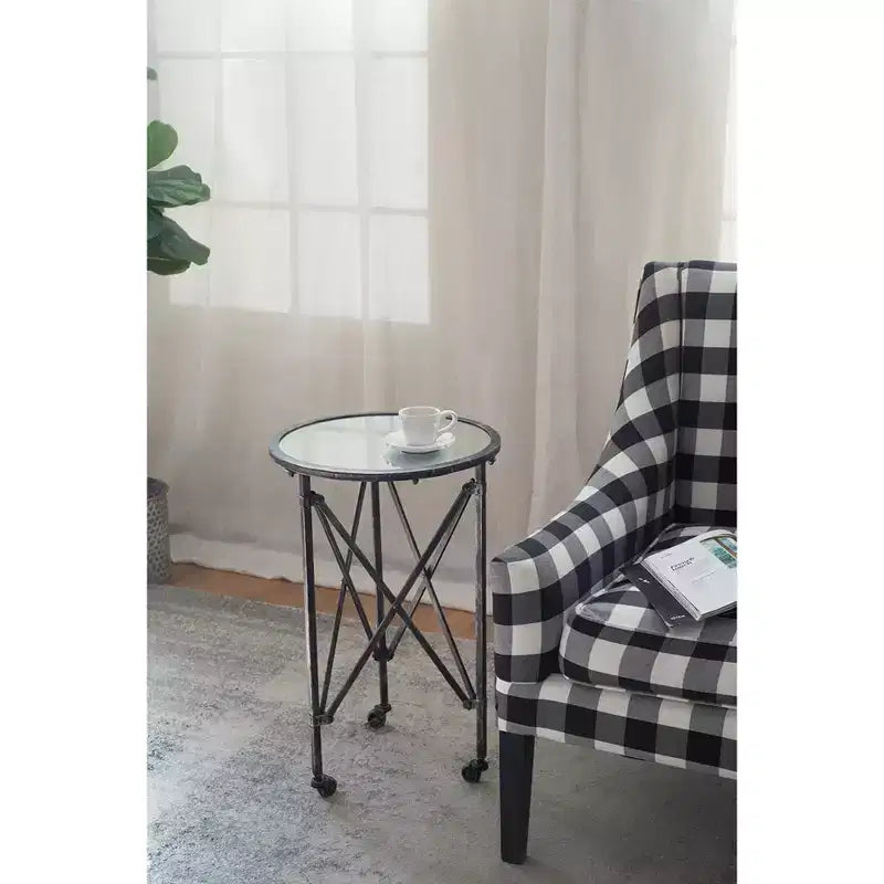 Round Side Table Accent Furniture.5
