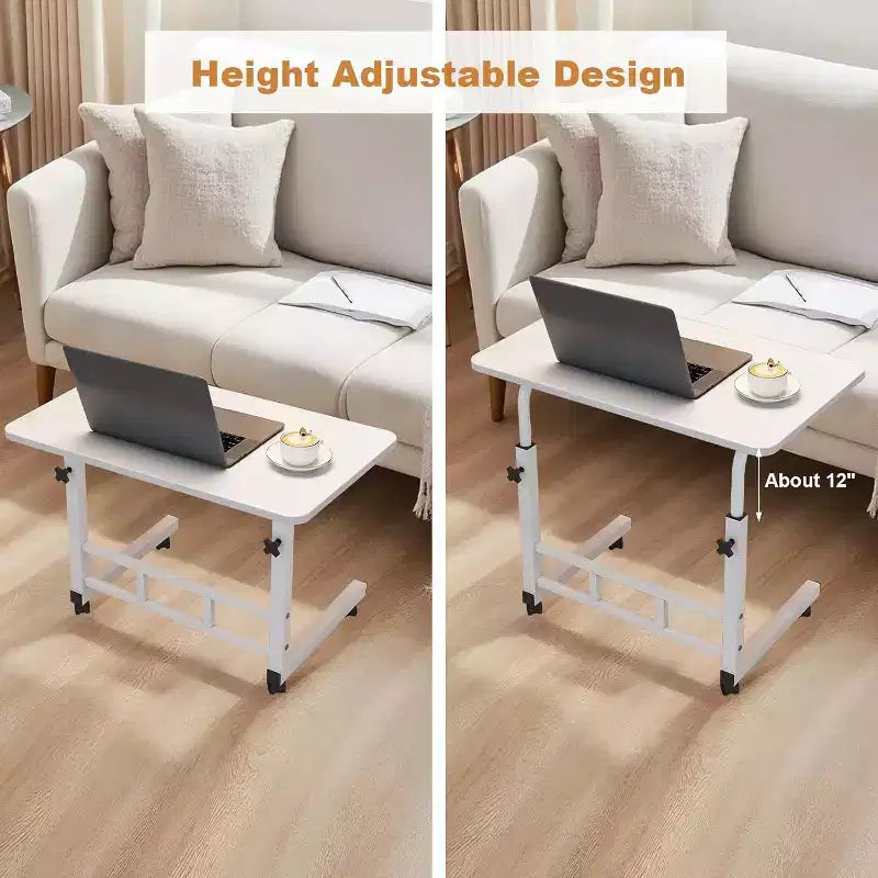 Small Standing Desk with Wheels, Portable Laptop Standing Table Adjustable Height, Small Computer Desk Rolling Desks, for Home Office Study Bedroom