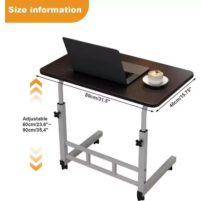 Small Standing Desk with Wheels, Portable Laptop Standing Table Adjustable Height, Small Computer Desk Rolling Desks, for Home Office Study Bedroom