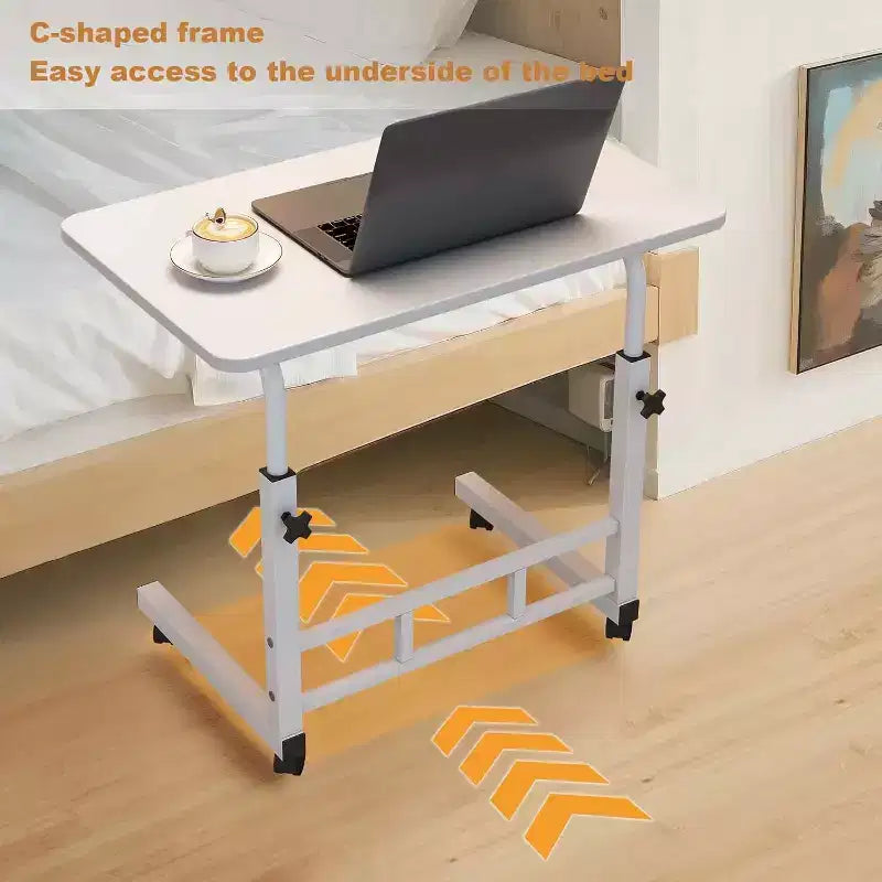 Small Standing Desk with Wheels, Portable Laptop Standing Table Adjustable Height, Small Computer Desk Rolling Desks, for Home Office Study Bedroom