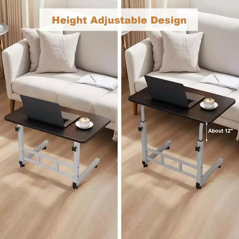 Small Standing Desk with Wheels, Portable Laptop Standing Table Adjustable Height, Small Computer Desk Rolling Desks, for Home Office Study Bedroom