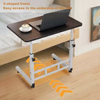 Small Standing Desk with Wheels, Portable Laptop Standing Table Adjustable Height, Small Computer Desk Rolling Desks, for Home Office Study Bedroom