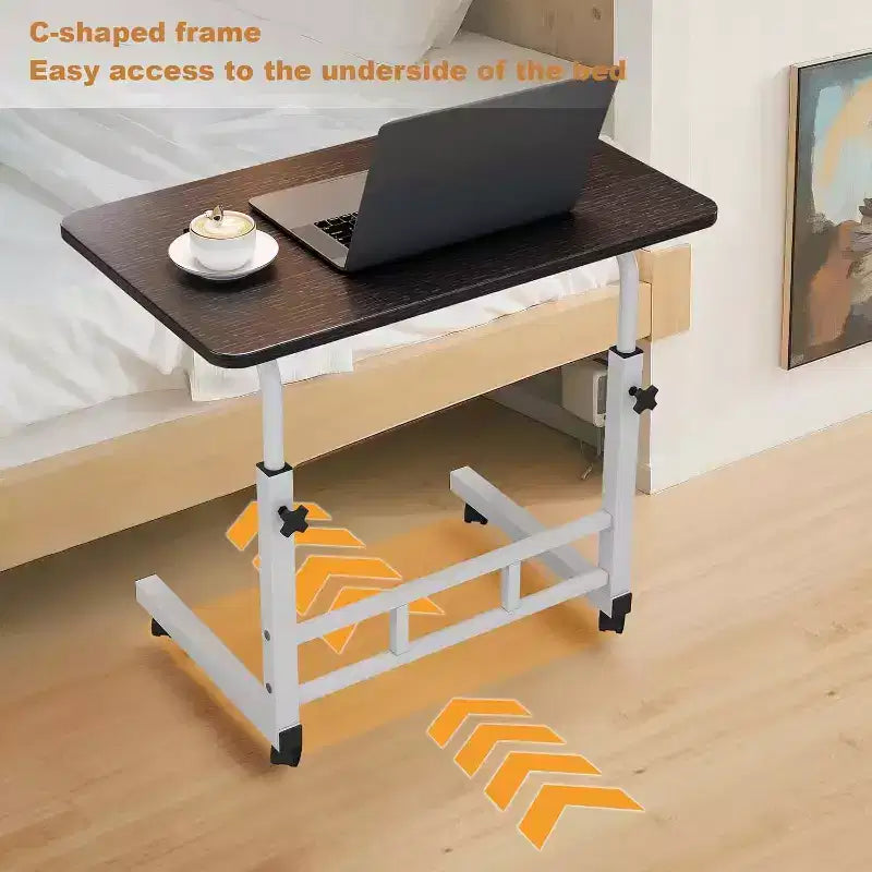 Small Standing Desk with Wheels, Portable Laptop Standing Table Adjustable Height, Small Computer Desk Rolling Desks, for Home Office Study Bedroom