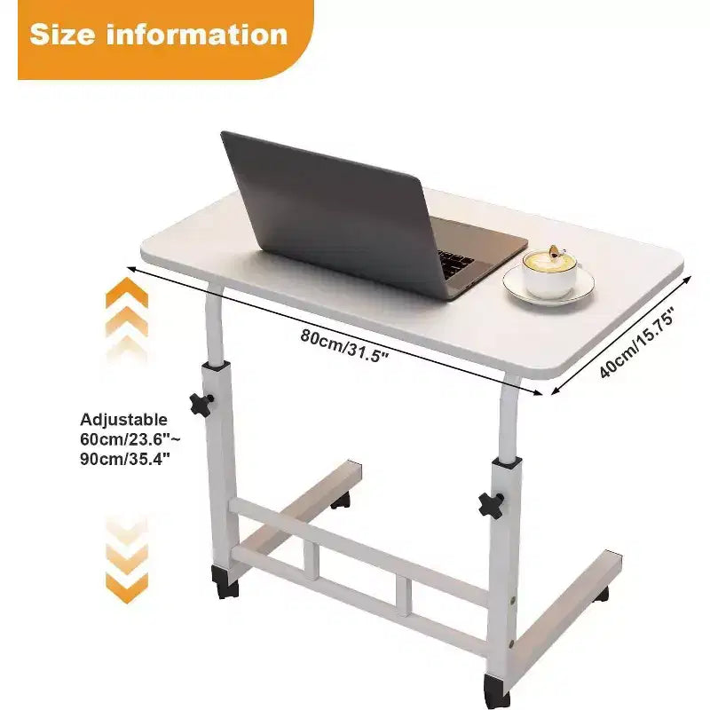 Small Standing Desk with Wheels, Portable Laptop Standing Table Adjustable Height, Small Computer Desk Rolling Desks, for Home Office Study Bedroom