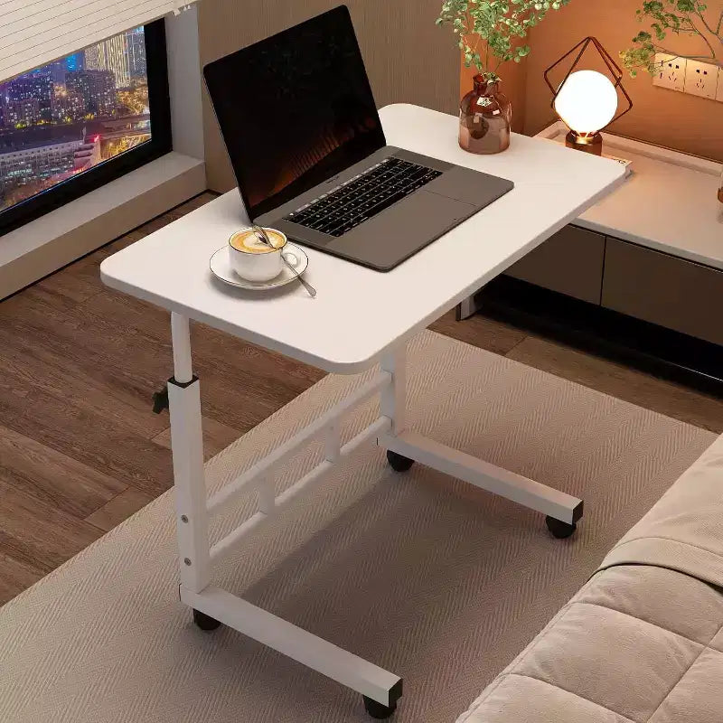Small Standing Desk with Wheels, Portable Laptop Standing Table Adjustable Height, Small Computer Desk Rolling Desks, for Home Office Study Bedroom