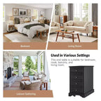Traditional End Table with Storage and Built-In Outlets|