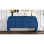 Storage Cabinets, Floor Sideboard with 4 Doors, Buffet Cabinet with Curved Legs, Accent Buffet Sideboard for Living Room