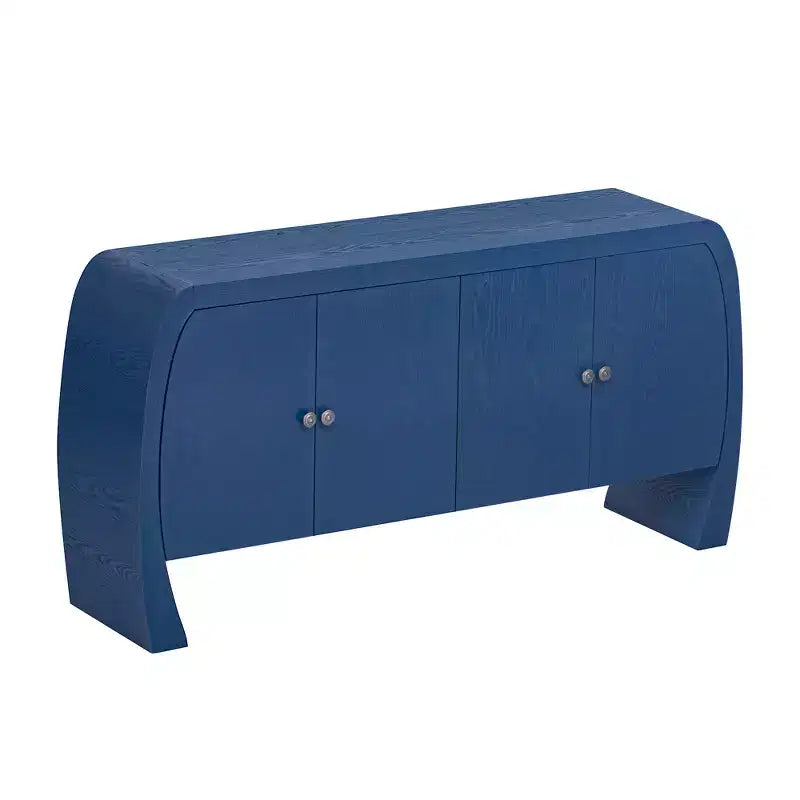 Storage Cabinets, Floor Sideboard with 4 Doors, Buffet Cabinet with Curved Legs, Accent Buffet Sideboard for Living Room
