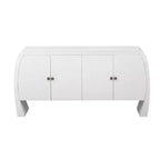 Storage Cabinets, Floor Sideboard with 4 Doors, Buffet Cabinet with Curved Legs, Accent Buffet Sideboard for Living Room