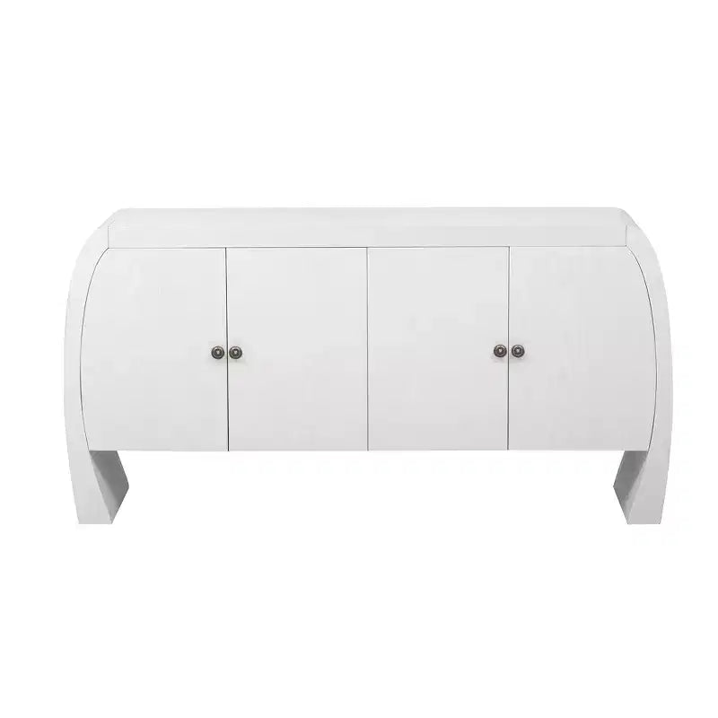 Storage Cabinets, Floor Sideboard with 4 Doors, Buffet Cabinet with Curved Legs, Accent Buffet Sideboard for Living Room