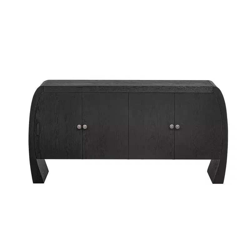 Storage Cabinets, Floor Sideboard with 4 Doors, Buffet Cabinet with Curved Legs, Accent Buffet Sideboard for Living Room