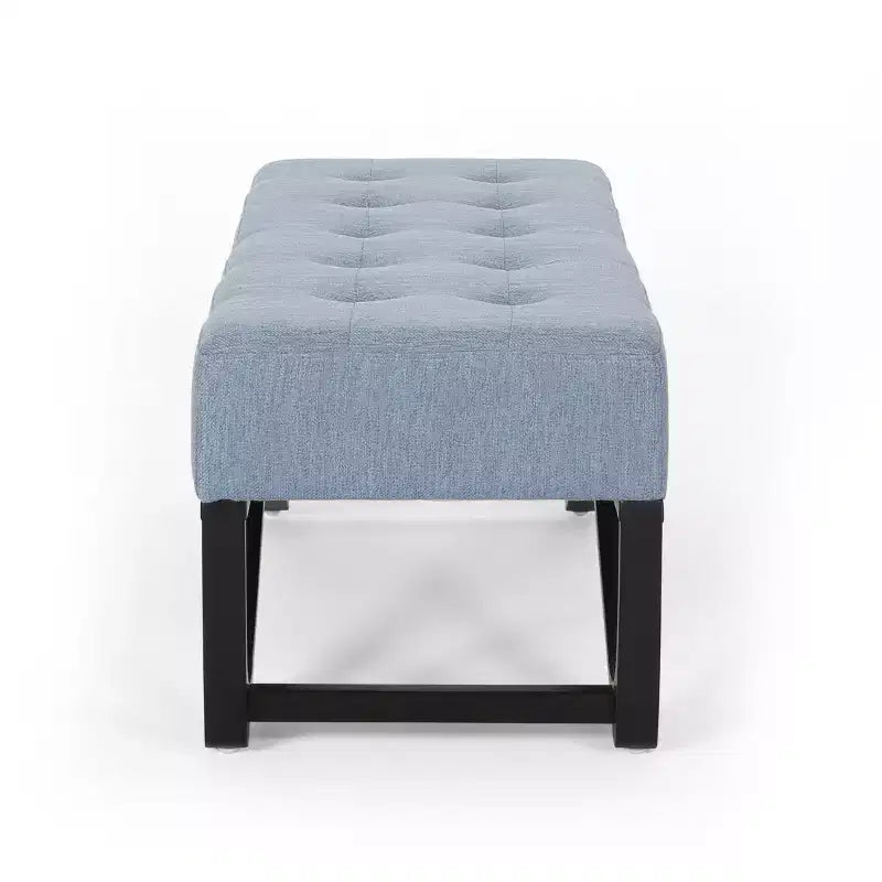 Rectangular Ottoman with Cushion, End of Bed Bench with Stylish Legs, Foot Stool for Living Room, Bedroom, Entryway