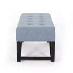 Rectangular Ottoman with Cushion, End of Bed Bench with Stylish Legs, Foot Stool for Living Room, Bedroom, Entryway