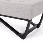 Rectangular Ottoman with Cushion, End of Bed Bench with Stylish Legs, Foot Stool for Living Room, Bedroom, Entryway