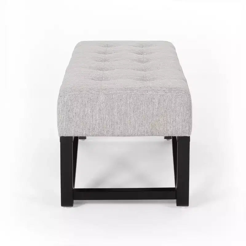 Rectangular Ottoman with Cushion, End of Bed Bench with Stylish Legs, Foot Stool for Living Room, Bedroom, Entryway