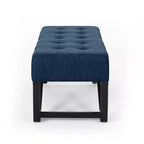 Rectangular Ottoman with Cushion, End of Bed Bench with Stylish Legs, Foot Stool for Living Room, Bedroom, Entryway