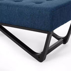 Rectangular Ottoman with Cushion, End of Bed Bench with Stylish Legs, Foot Stool for Living Room, Bedroom, Entryway