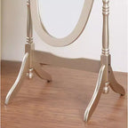 Traditional Full Length Mirror with Stand Oval Cheval Freestanding Mirrors with Wood Frame Tilting Swing Mirror for Bedroom, Living Room
