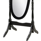 Traditional Full Length Mirror with Stand Oval Cheval Freestanding Mirrors with Wood Frame Tilting Swing Mirror for Bedroom, Living Room
