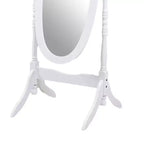 Traditional Full Length Mirror with Stand Oval Cheval Freestanding Mirrors with Wood Frame Tilting Swing Mirror for Bedroom, Living Room