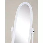 Traditional Full Length Mirror with Stand Oval Cheval Freestanding Mirrors with Wood Frame Tilting Swing Mirror for Bedroom, Living Room