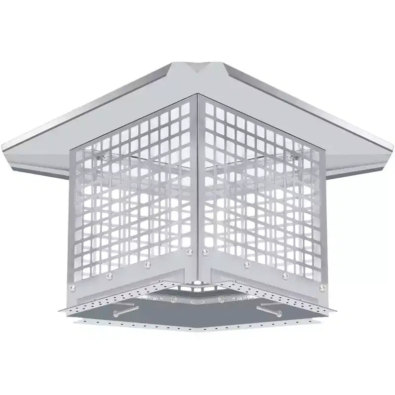Chimney Cover 8 x 13 Inches, 304 Stainless Steel Mesh Cover, Adjustable Metal Strip Bolts and Screws, can Install Mesh Cover, Silver