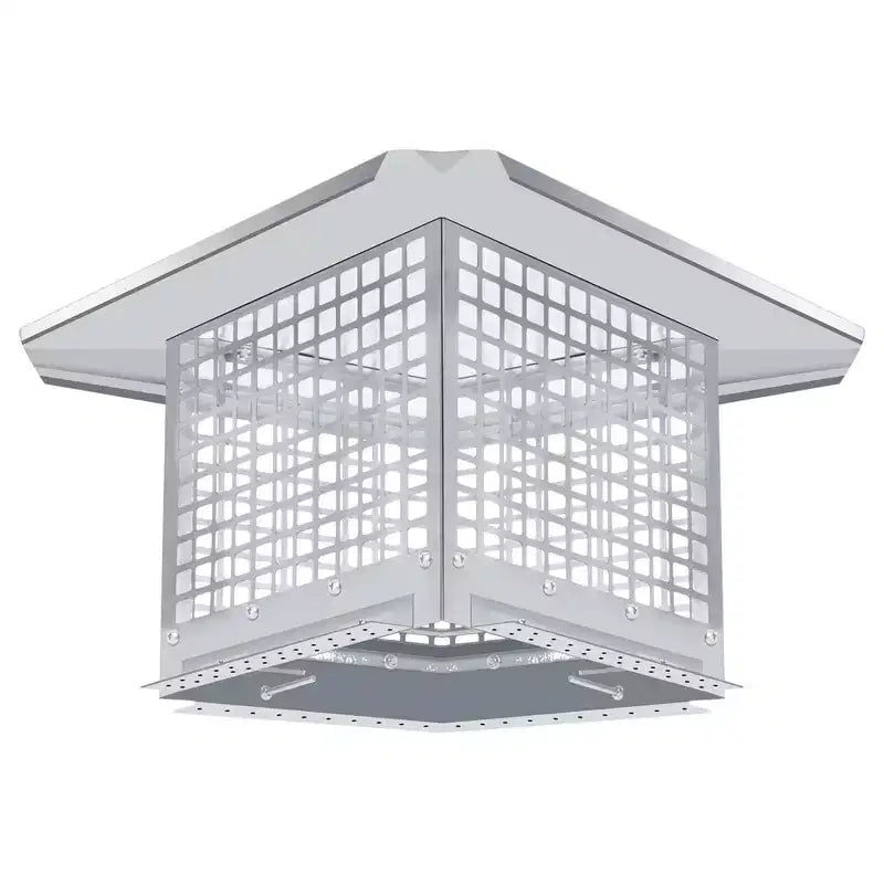 Chimney Cover 8 x 13 Inches, 304 Stainless Steel Mesh Cover, Adjustable Metal Strip Bolts and Screws, can Install Mesh Cover, Silver