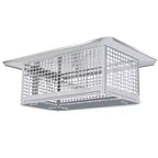 Chimney Cover 8 x 13 Inches, 304 Stainless Steel Mesh Cover, Adjustable Metal Strip Bolts and Screws, can Install Mesh Cover, Silver