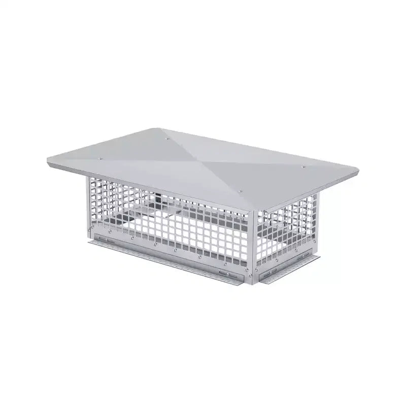 Chimney Cover 8 x 13 Inches, 304 Stainless Steel Mesh Cover, Adjustable Metal Strip Bolts and Screws, can Install Mesh Cover, Silver