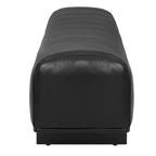 Modern Faux Leather Upholstered Dining Bench with Rubberwood Legs