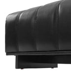 Modern Faux Leather Upholstered Dining Bench with Rubberwood Legs