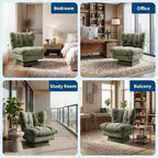 Swivel Upholstered Chair, Cozy Chenille & Thick Cushion for Home, Office Spaces