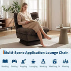 Swivel Upholstered Chair, Cozy Chenille & Thick Cushion for Home, Office Spaces