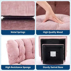 Swivel Upholstered Chair, Cozy Chenille & Thick Cushion for Home, Office Spaces