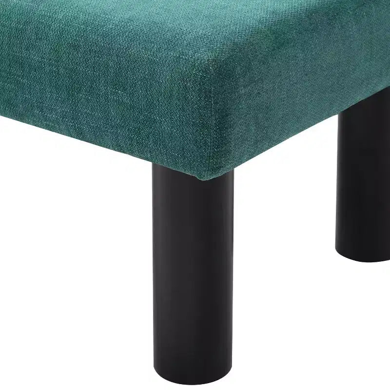 Modern Wooden Upholstered Dining Bench with Rubberwood Legs