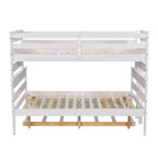 Wood Bunk Bed with Twin Size Trundle