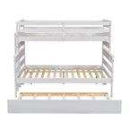 Wood Bunk Bed with Twin Size Trundle