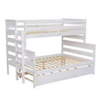 Wood Bunk Bed with Twin Size Trundle