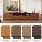 Modern Entertainment Center TV Stand Accommodates TVs up to 85 inches Features deep drawers for storage Ideal for living rooms