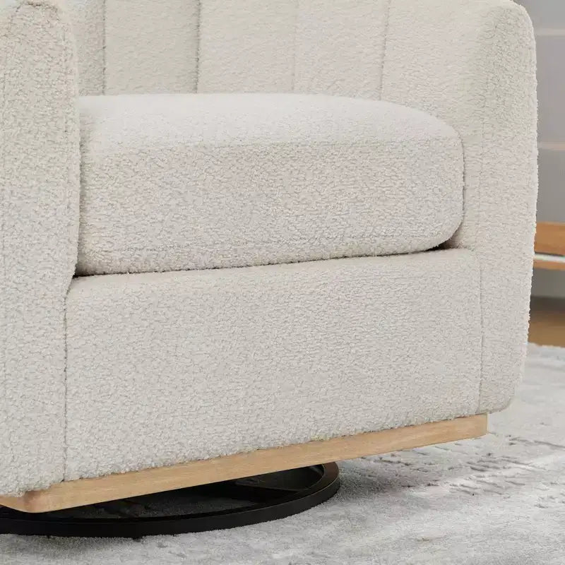 31.89 Modern Chenille Swivel Barrel Chair,Accent Chair with Metal Base,Upholstered Lounge Armchair for Living Room,Office,Bedroom