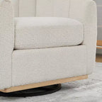 31.89 Modern Chenille Swivel Barrel Chair,Accent Chair with Metal Base,Upholstered Lounge Armchair for Living Room,Office,Bedroom
